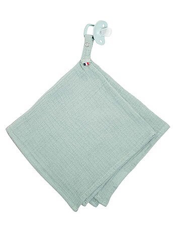 SEVIRA KIDS | Doudou lange attache tétine en gaze de coton Jeanne