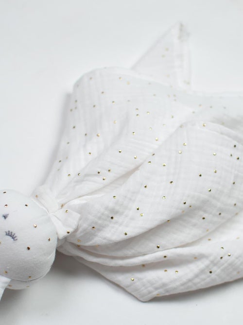 SEVIRA KIDS | Doudou Lapin  en gaze de coton Jeanne - Kiabi