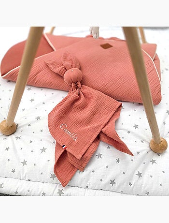 SEVIRA KIDS | Doudou Lapin en gaze de coton Jeanne