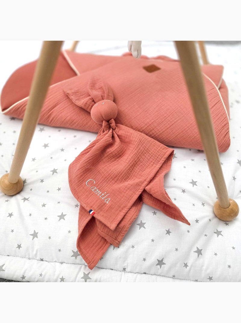 Sevira kids | doudou lapin  en gaze de coton jeanne Multicolore - Kiabi