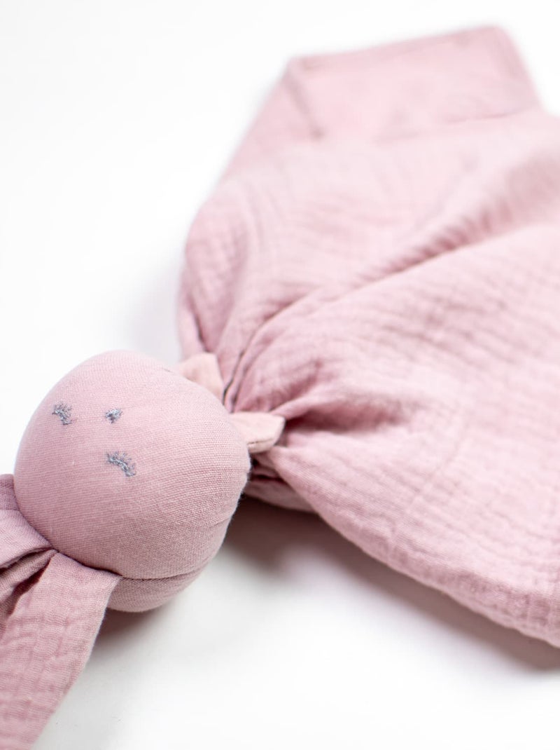 SEVIRA KIDS | Doudou Lapin  en gaze de coton Jeanne Rose - Kiabi