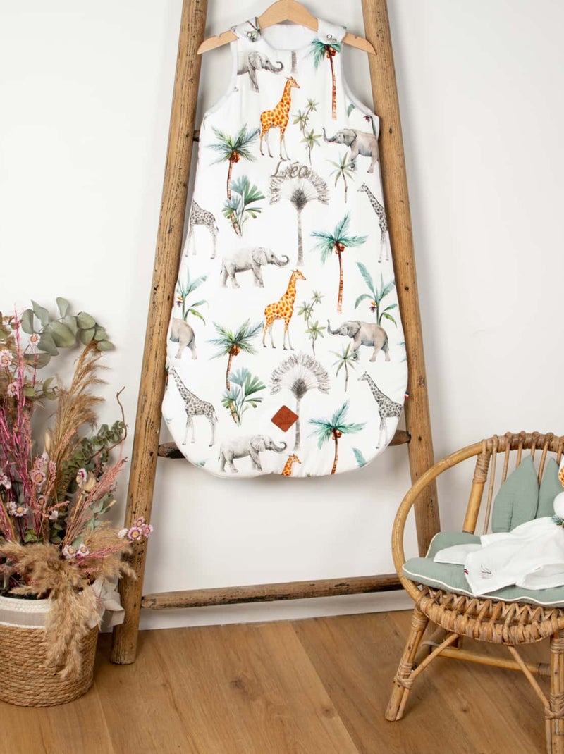 SEVIRA KIDS | Doudou lapin  en gaze de coton Safari Blanc - Kiabi