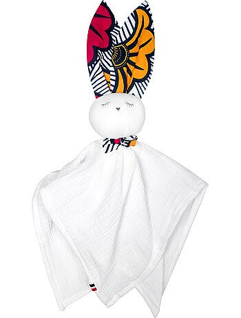 SEVIRA KIDS | Doudou lapin en gaze de coton Wax
