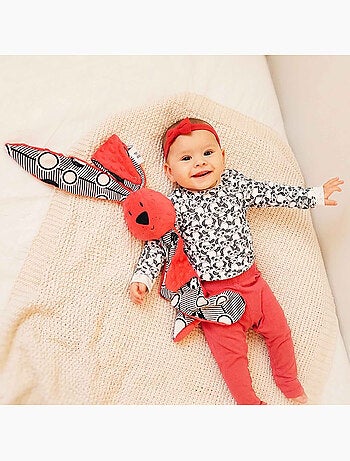 SEVIRA KIDS | Doudou lapin XXL bébé grand format ultra doux