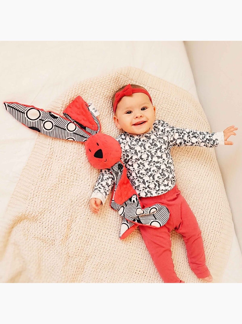 SEVIRA KIDS | Doudou lapin XXL bébé grand format ultra doux Rouge - Kiabi