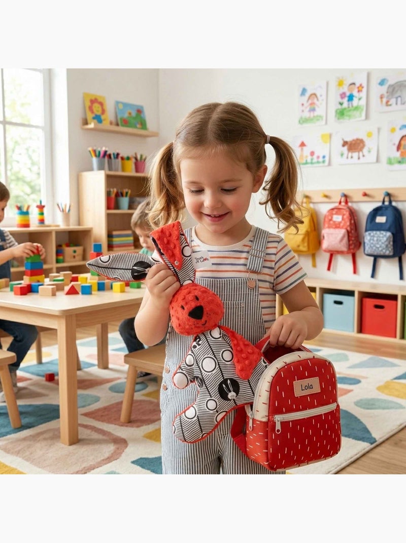 SEVIRA KIDS | Doudou lapin XXL bébé grand format ultra doux Rouge - Kiabi