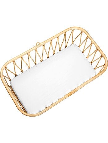 SEVIRA KIDS | Drap housse berceau en gaze de coton à carreaux