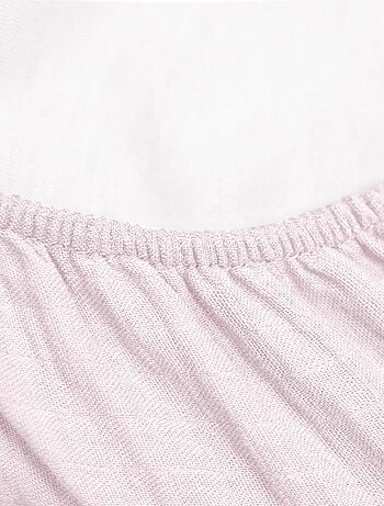 SEVIRA KIDS | Drap housse berceau en gaze de coton à carreaux