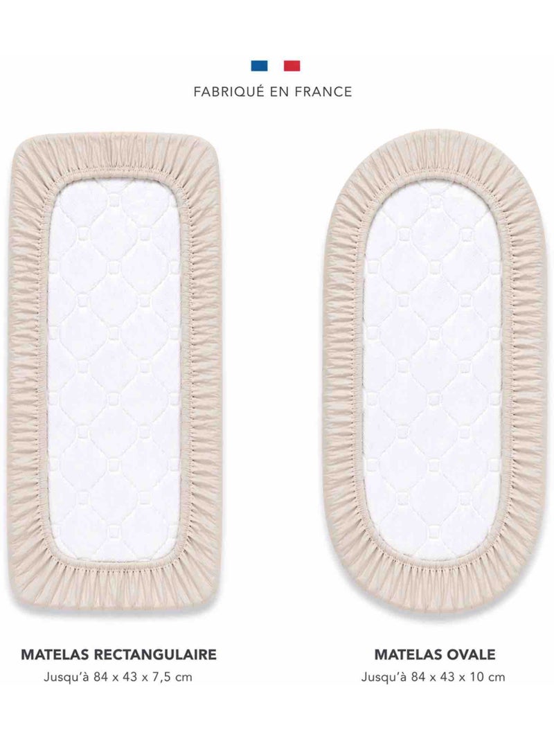 SEVIRA KIDS | Drap housse berceau en gaze de coton Jeanne Beige - Kiabi
