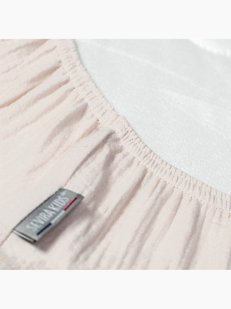 SEVIRA KIDS | Drap housse berceau en gaze de coton Jeanne Beige - Kiabi