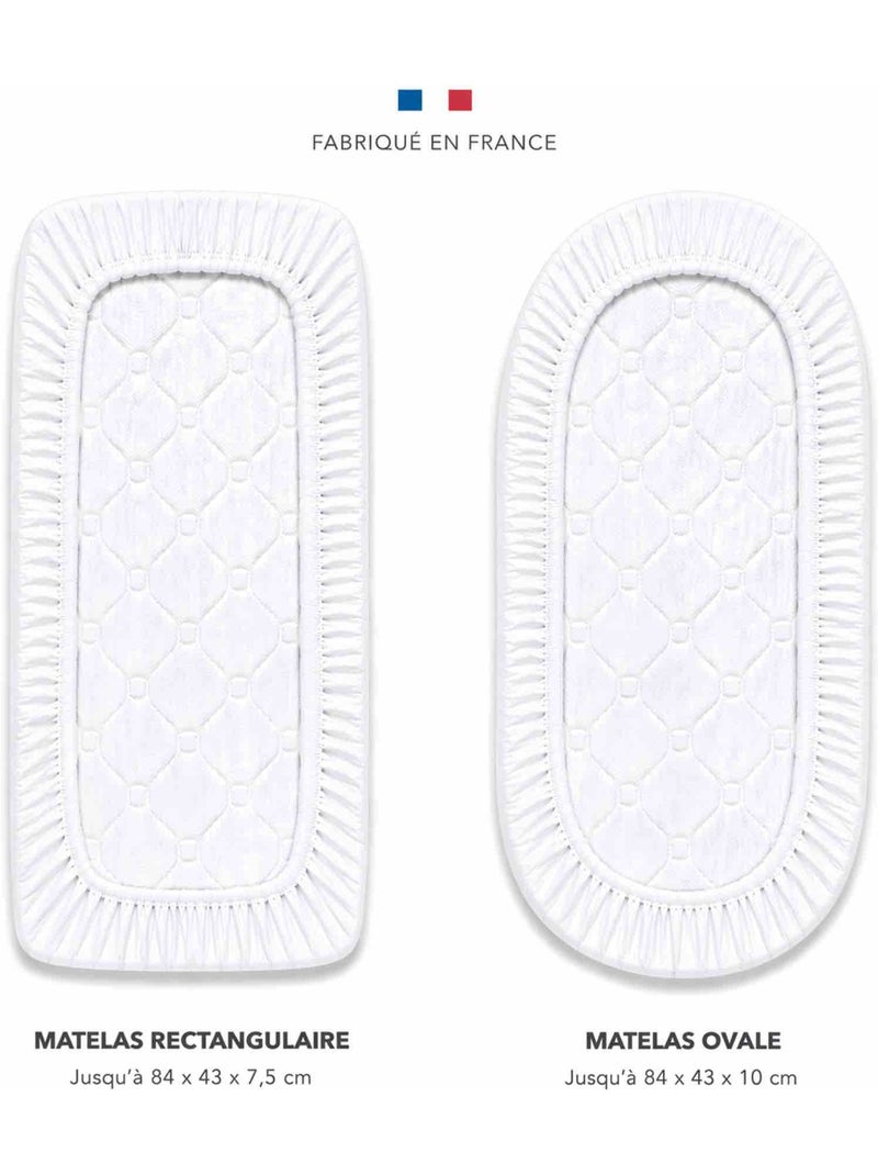 SEVIRA KIDS | Drap housse berceau en gaze de coton Jeanne Blanc - Kiabi