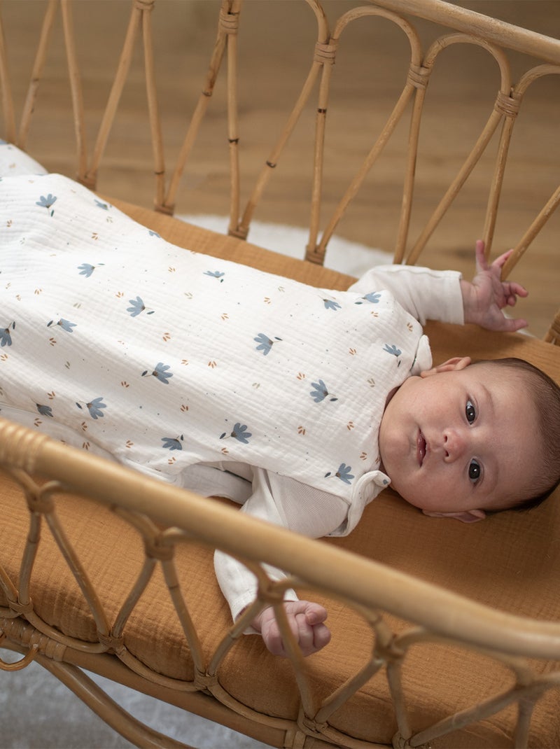 SEVIRA KIDS | Drap housse berceau en gaze de coton Jeanne Marron clair - Kiabi