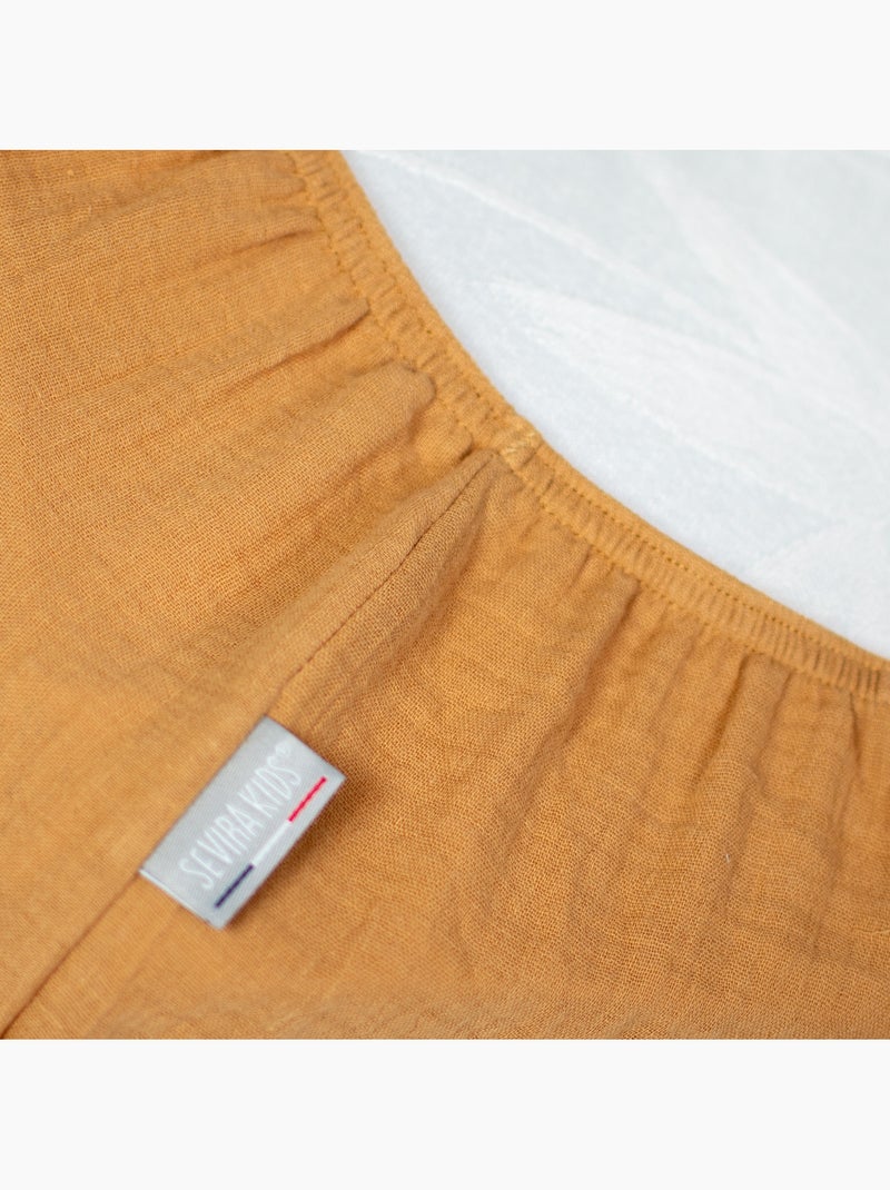 SEVIRA KIDS | Drap housse berceau en gaze de coton Jeanne Marron clair - Kiabi