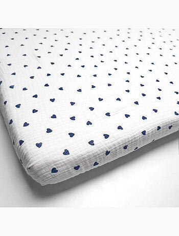 SEVIRA KIDS | Drap housse berceau en gaze de coton Lovio