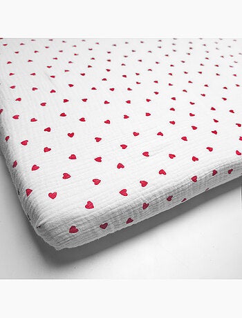 SEVIRA KIDS | Drap housse berceau en gaze de coton Lovio