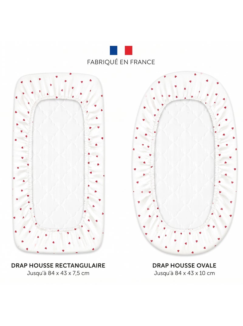SEVIRA KIDS | Drap housse berceau en gaze de coton Lovio Rouge - Kiabi