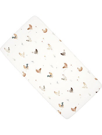 SEVIRA KIDS | Drap housse berceau en satin de coton GALLINA
