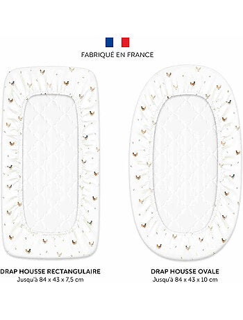 SEVIRA KIDS | Drap housse berceau en satin de coton GALLINA