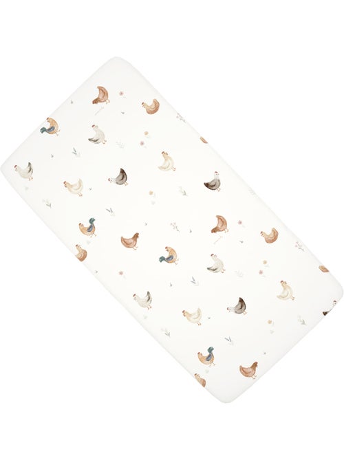 SEVIRA KIDS | Drap housse berceau en satin de coton GALLINA - Kiabi