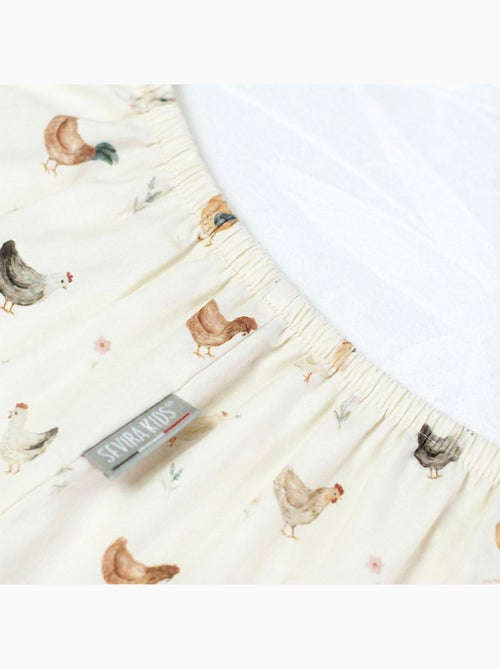 SEVIRA KIDS | Drap housse berceau en satin de coton GALLINA - Kiabi