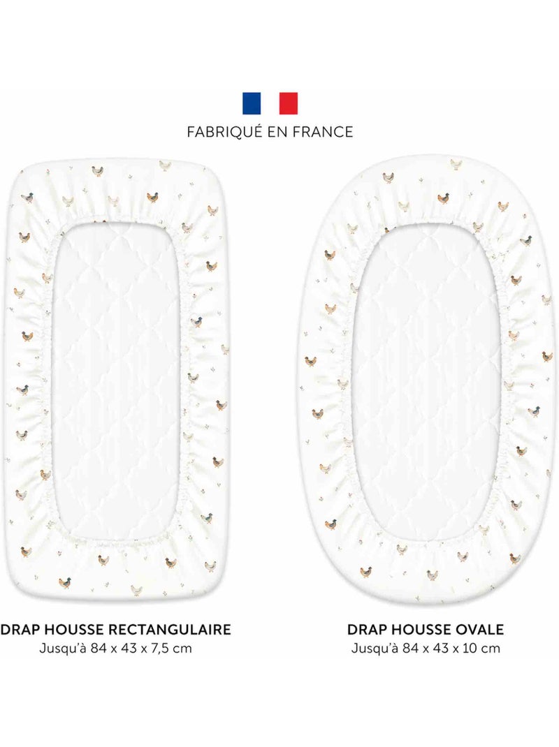 SEVIRA KIDS | Drap housse berceau en satin de coton GALLINA Ecru - Kiabi