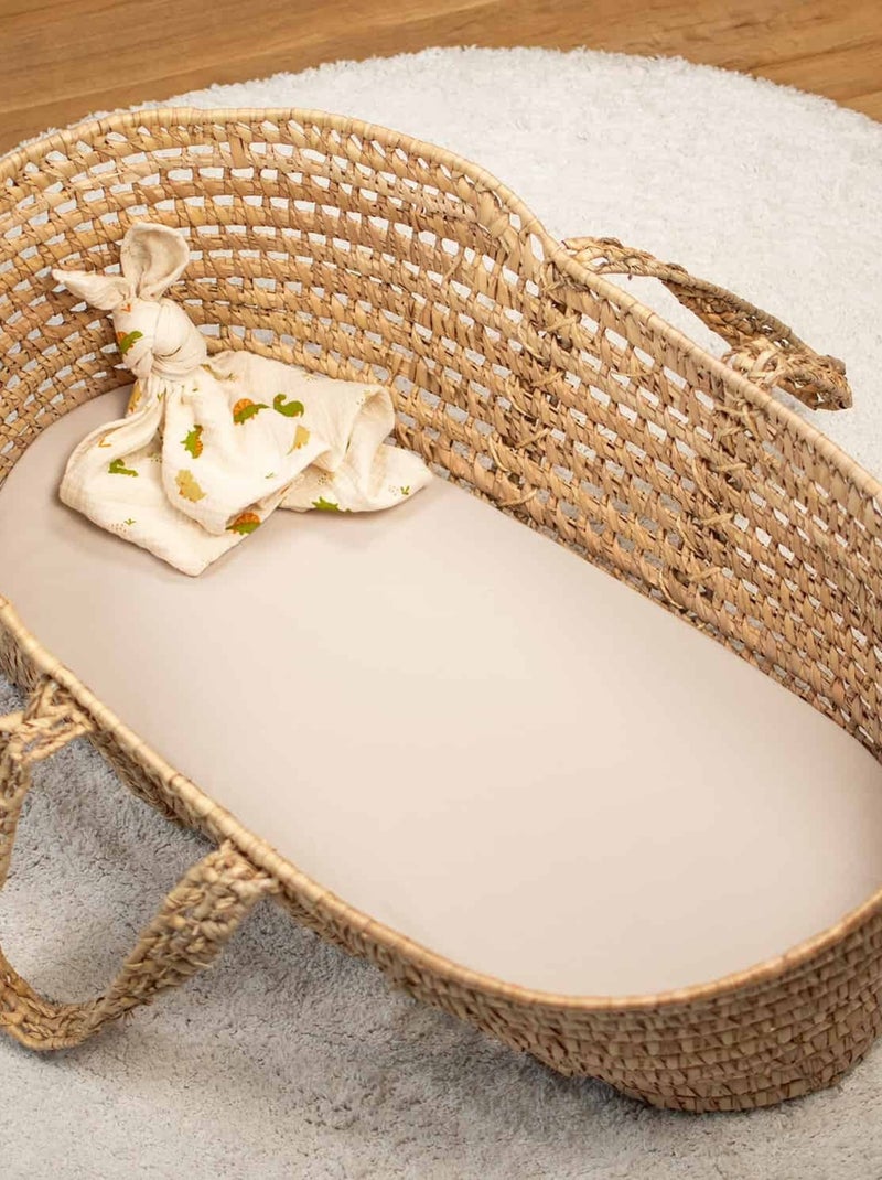 SEVIRA KIDS | Drap housse couffin en coton jersey Uni Beige - Kiabi