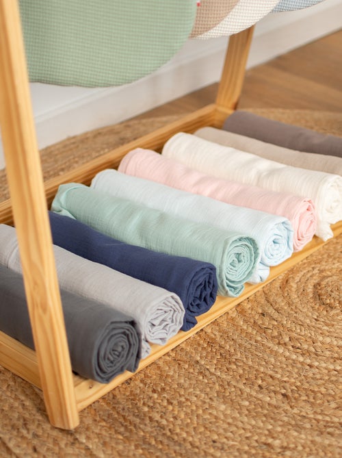 SEVIRA KIDS | Drap housse couffin en double gaze à carreaux - Kiabi