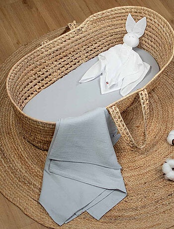 SEVIRA KIDS | Drap housse couffin en double gaze à carreaux