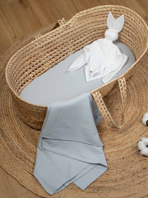 SEVIRA KIDS | Drap housse couffin en double gaze à carreaux - Kiabi
