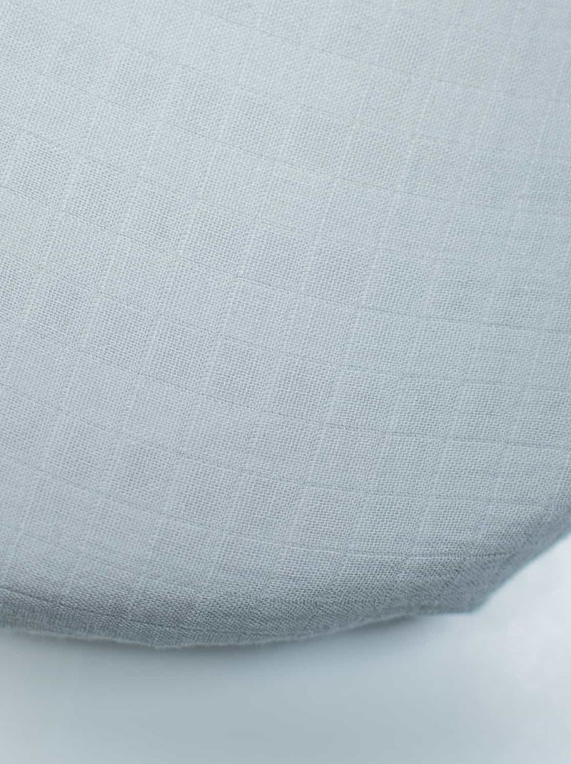 SEVIRA KIDS | Drap housse couffin en double gaze à carreaux Gris - Kiabi