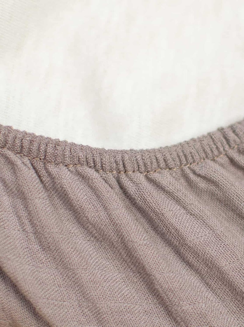 SEVIRA KIDS | Drap housse couffin en double gaze à carreaux Marron chocolat - Kiabi