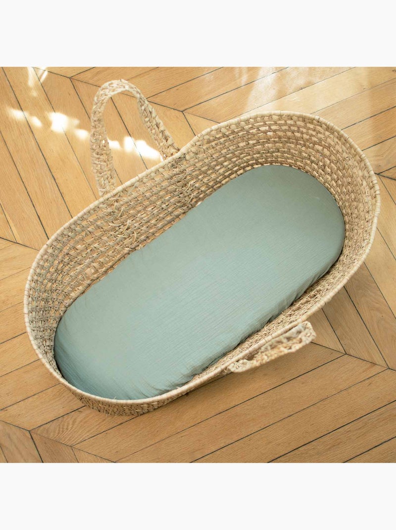 SEVIRA KIDS | Drap housse couffin ovale en gaze de coton Jeanne Beige - Kiabi