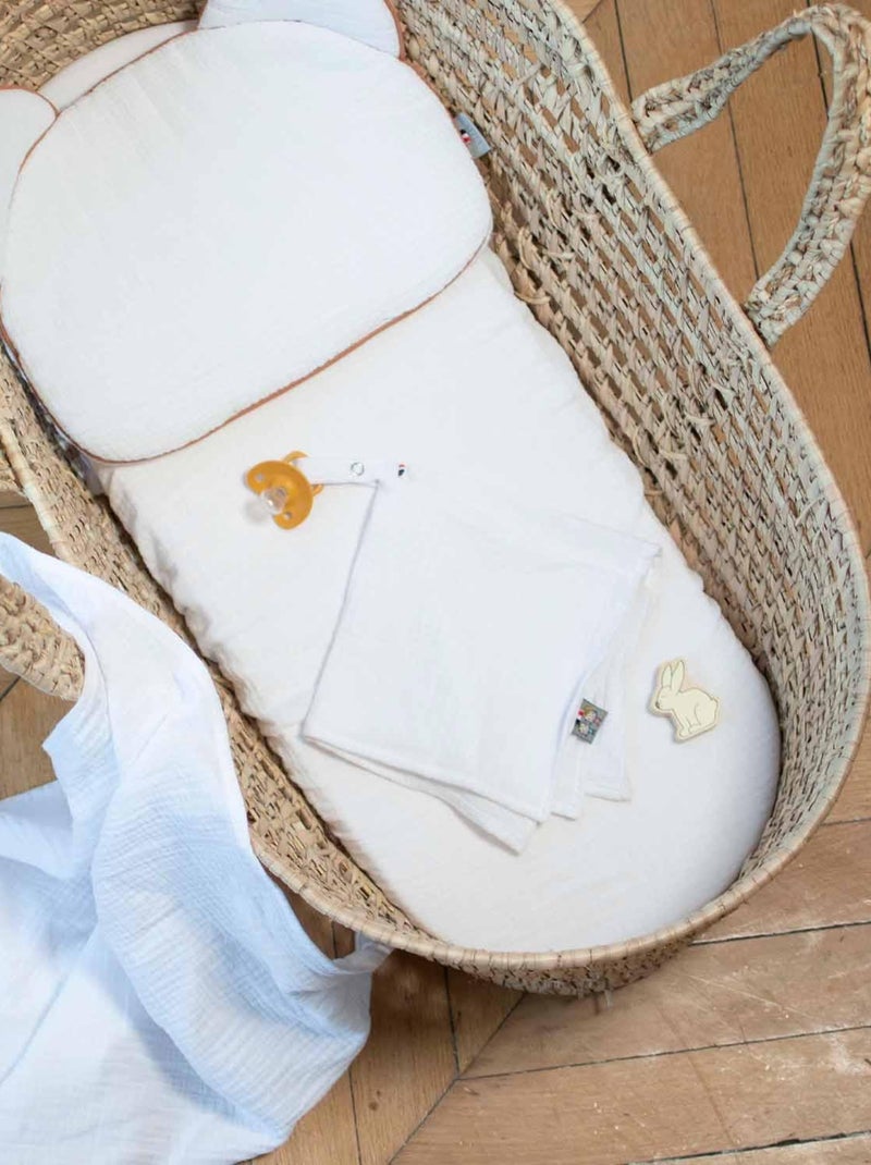 SEVIRA KIDS | Drap housse couffin ovale en gaze de coton Jeanne Beige - Kiabi