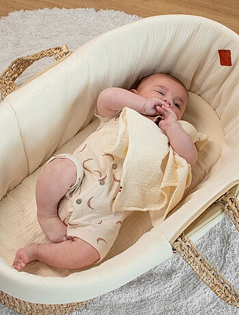 SEVIRA KIDS | Drap housse couffin ovale en gaze de coton Jeanne