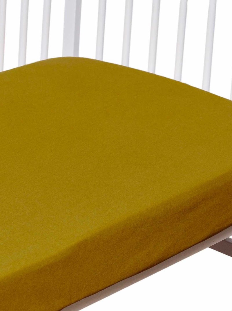 Sevira kids | drap-housse en coton Moutarde - Kiabi