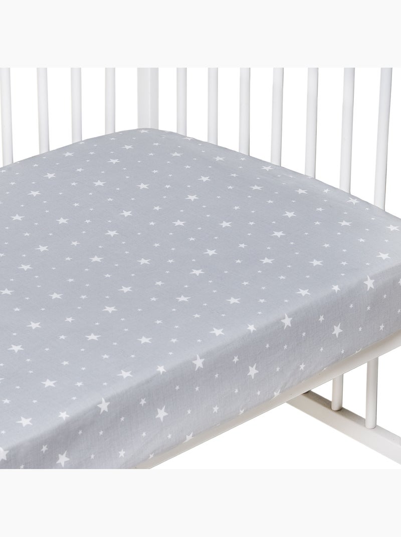 SEVIRA KIDS | Drap-housse en coton STELLA Gris - Kiabi