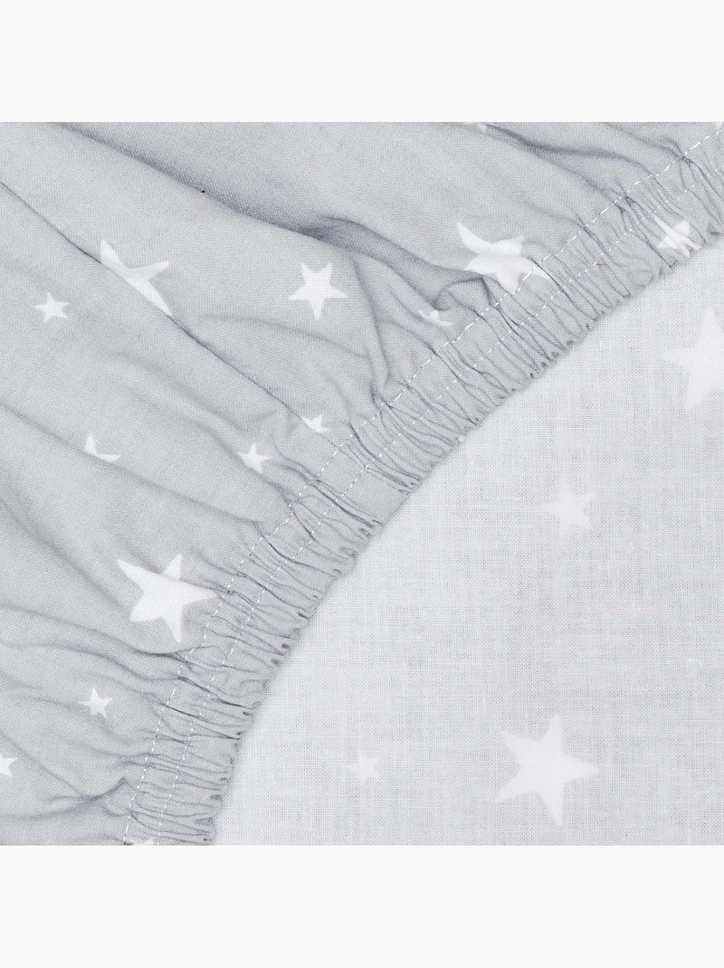 SEVIRA KIDS | Drap-housse en coton STELLA Gris - Kiabi