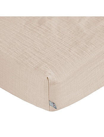SEVIRA KIDS | Drap housse en gaze de coton à carreaux