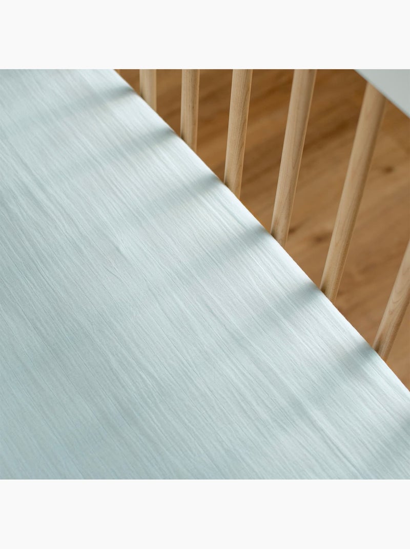 SEVIRA KIDS | Drap housse en gaze de coton à carreaux Bleu - Kiabi
