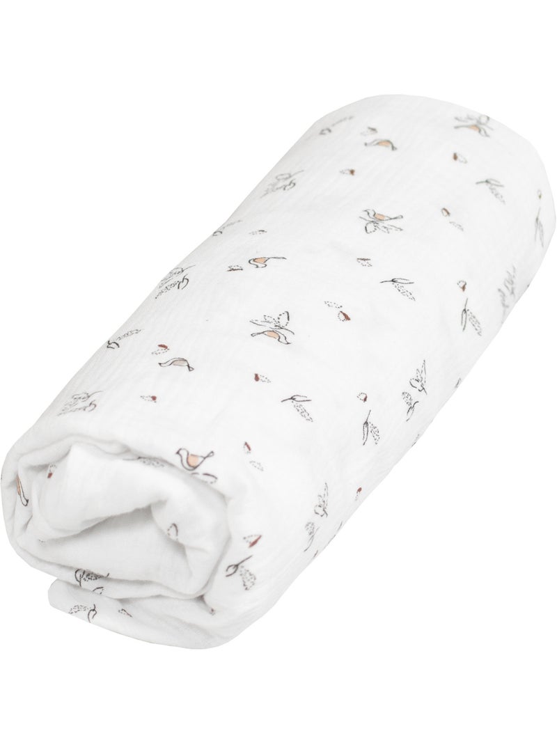 SEVIRA KIDS | Drap-housse en gaze de coton Melody Blanc - Kiabi
