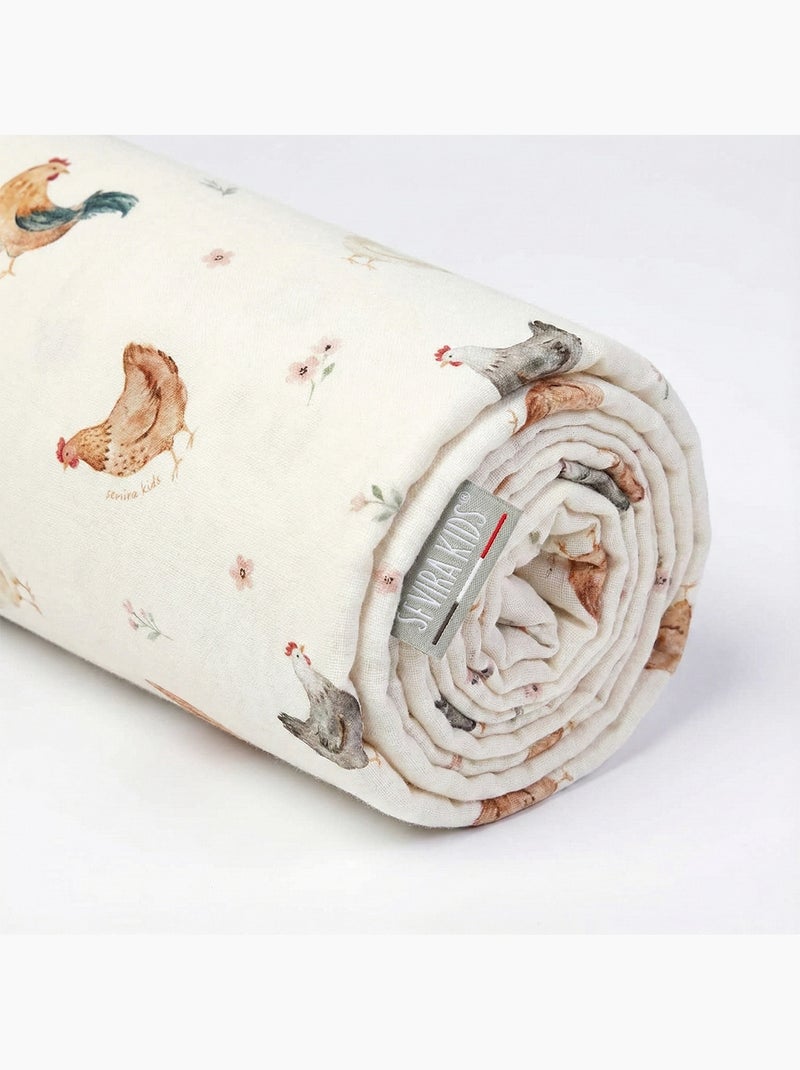 SEVIRA KIDS | Drap housse en satin de coton GALLINA Ecru - Kiabi