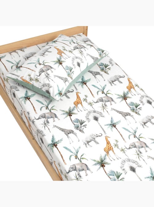 SEVIRA KIDS | Drap-housse en satin de coton Safari - Kiabi