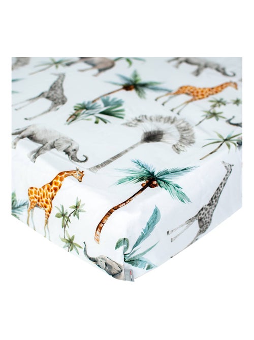 SEVIRA KIDS | Drap-housse en satin de coton Safari - Kiabi