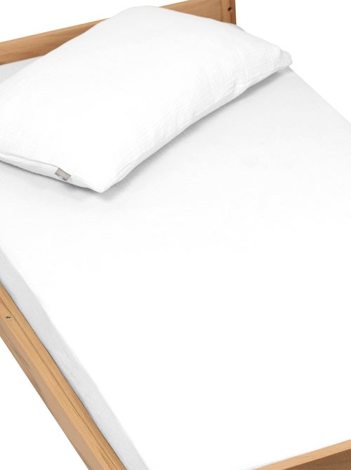 SEVIRA KIDS | Drap housse uni en gaze de coton - Kiabi