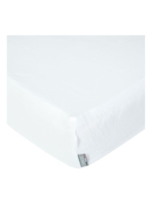 SEVIRA KIDS | Drap housse uni en gaze de coton - Kiabi