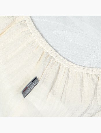 SEVIRA KIDS | Drap housse uni en gaze de coton