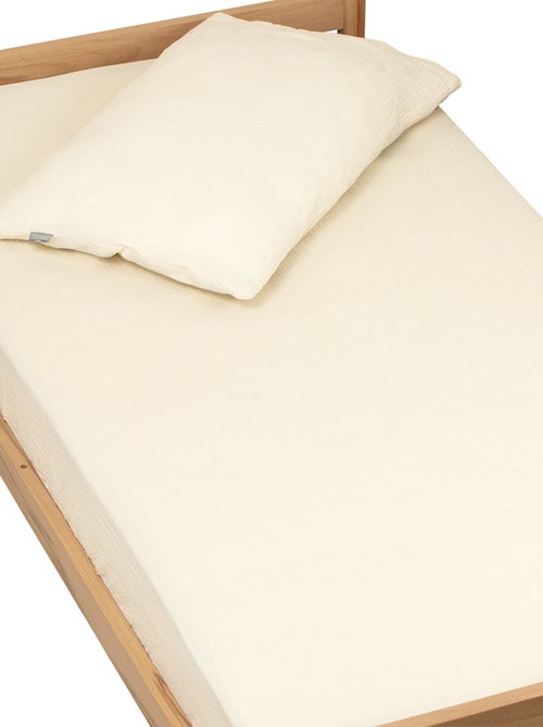 SEVIRA KIDS | Drap housse uni en gaze de coton - Kiabi