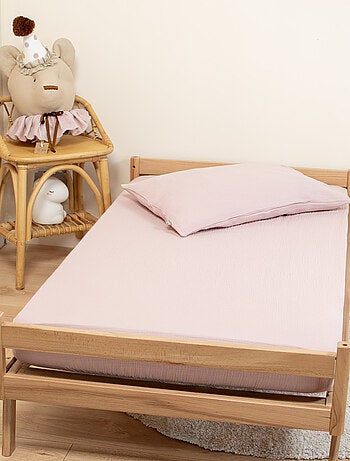 SEVIRA KIDS | Drap housse uni en gaze de coton