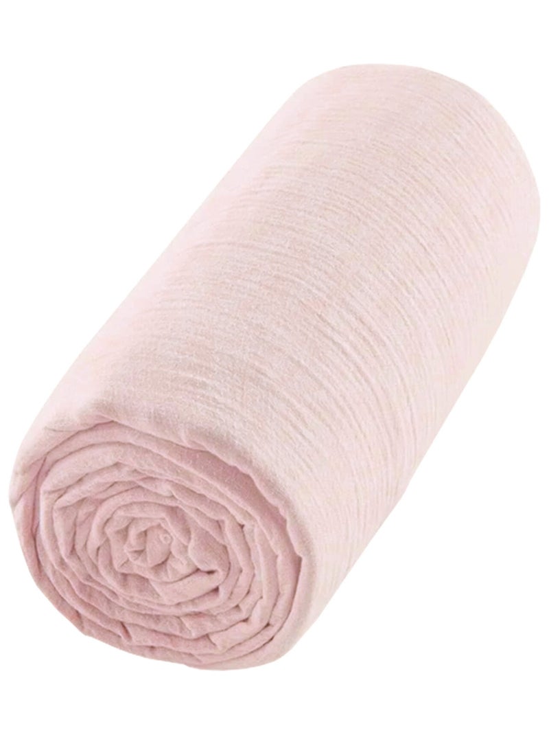 SEVIRA KIDS | Drap housse uni en gaze de coton Vieux rose - Kiabi