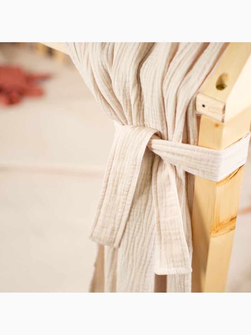 SEVIRA KIDS | Embrasses attaches à nouer pour ciel de lit cabane Beige - Kiabi